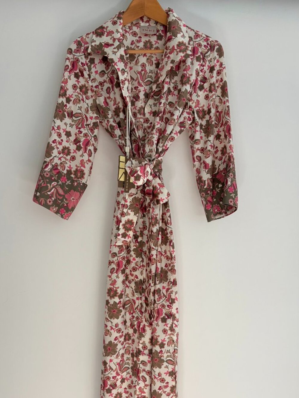NWT EMME 3/4-SLEEVE TWILL SHIRT DRESS